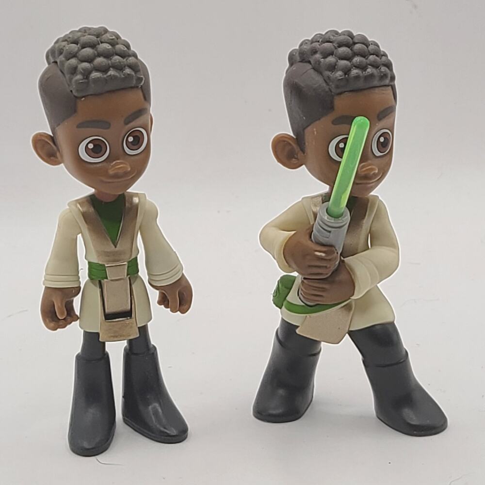 Star Wars YOUNG JEDI ADVENTURES Kai Brightstar Green Lightsaber Duel Figure Toy
